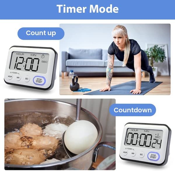 Køkken Timer, Multifunktionelt Vækkeur, Madlavningstimer med C