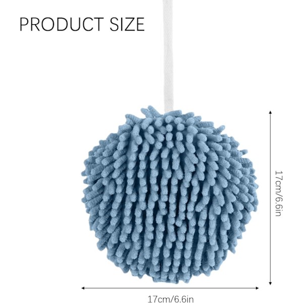 3 stk. Mikrofiber håndklæde, Mikrofiber Chenille, Køkken Absorberende håndklæder Plys Vaskeklud Hængende håndklæde Svampe Hurtigtørrende håndklæde