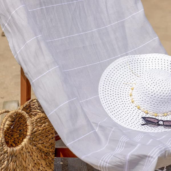 Grå 100x180cm Strandhandduk Stor Strandhandduk Turkisk Hammam Bad