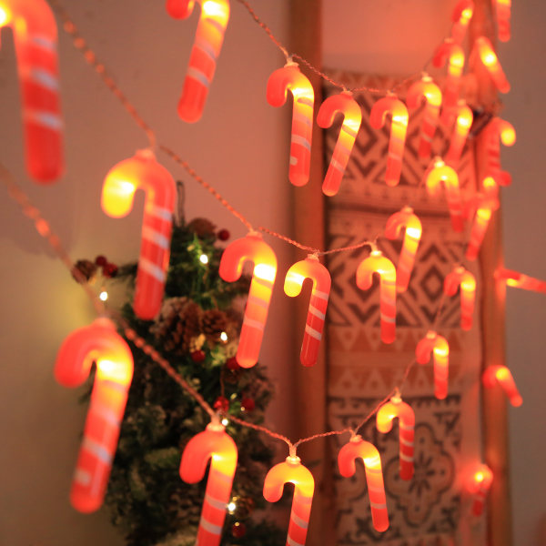 LED Jule gamle spadserestokformede snorelys Christm