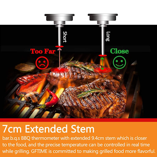 Röktermometer, temperaturmätare för Weber, Charbroil, Nexg