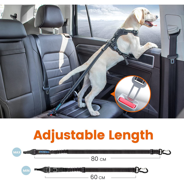 Koiran turvavyöt autoihin, säädettävät koiran auton valjaat Anti S