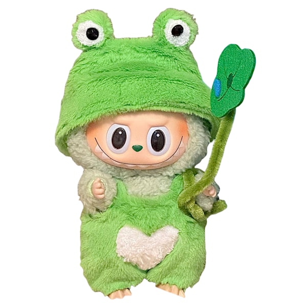 Labubu dockkläder, 17 cm blind box dockersättningsset (groda) (frog)