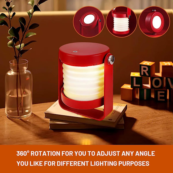 Sänglampa Dimbar Touch Light LED Lykta Bärbar Nattlampa