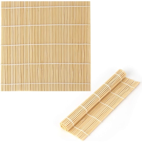 9 x 9.5 Inch Natural Bamboo Sushi Mat Sushi Making Tool Sushi Ro