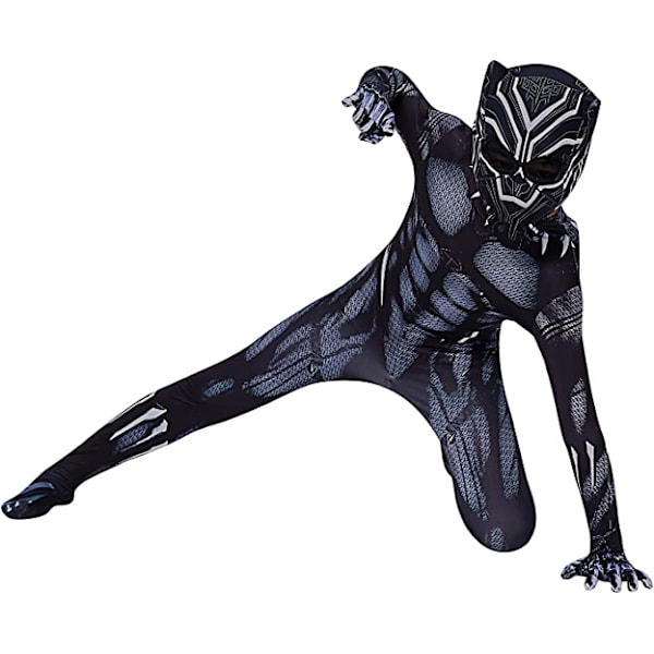 Svart Panther tights hjälte cosplay barnkläder vuxen kostym