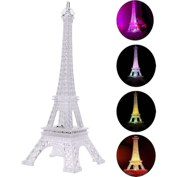 Eiffeltårnet Natlys Farveskiftende Romantisk Bordlampe Bedro