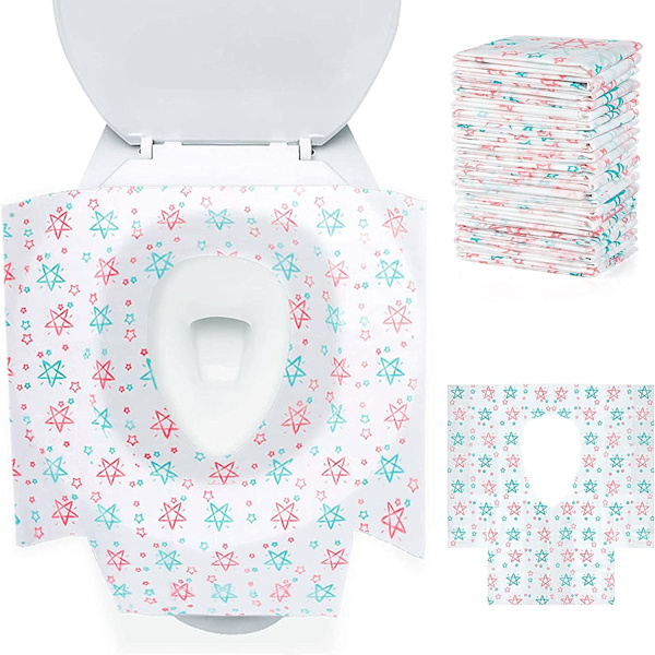 24 stk. engangs toiletkåbe, bærbare toiletkåbebetræk, størrelse