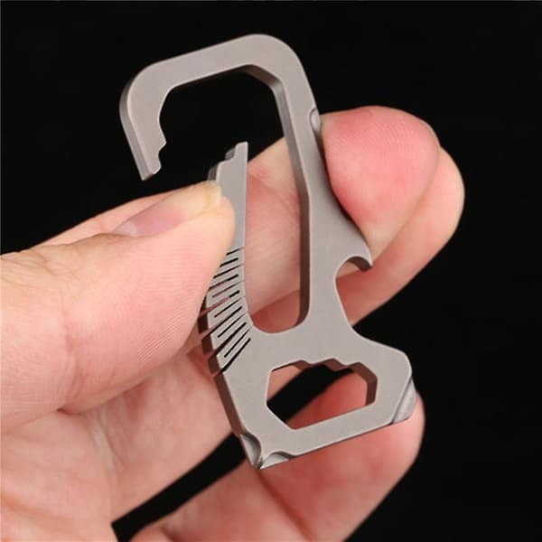 Mini Full Titanium Spänne Nyckelring Bil Spänne Utomhus Spänne