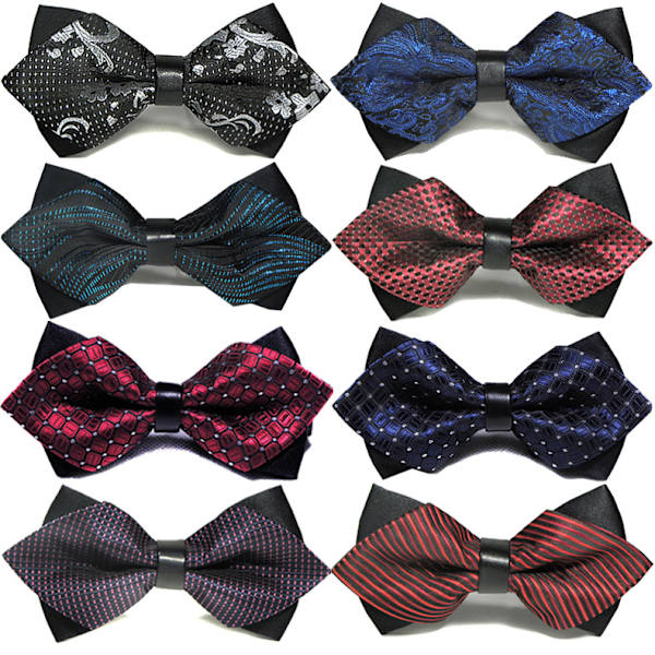 10 herrebåndslips spids læderbåndslips polyesterbåndslips (r