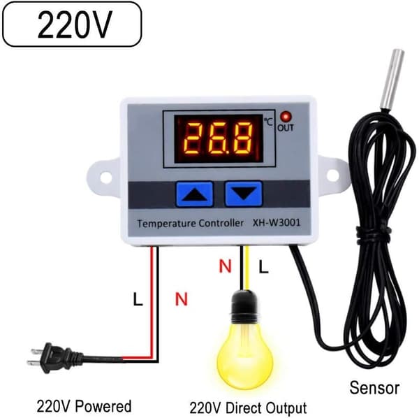 220V Digital Led Temperaturregulator Modul, XH-W3001