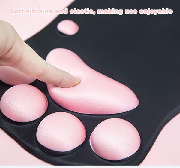 Musematte med gel håndleddsstøtte, ergonomisk musematte, sklisikker gni