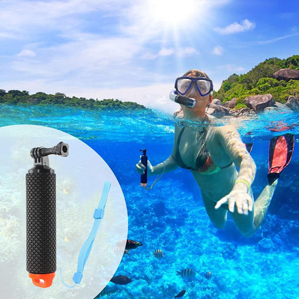 Oransje Flytende Håndtak Tripod Stick Vanntett Skumgrep Selfie