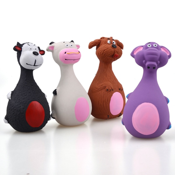 12,5 cm Latex Squeak Puppy Toy (lilla elefant), engasjerende Interac