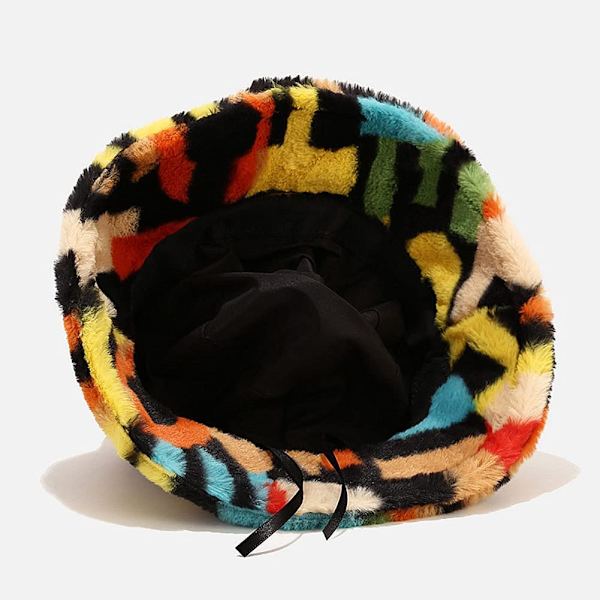 Pels Hat Fluffy Bucket Hat Vinter Fisker Hat til Kvinder Gir