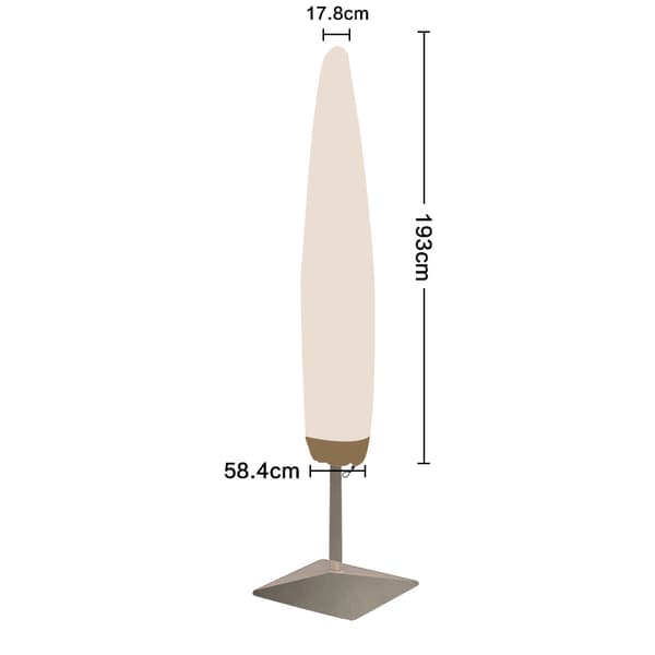 1-osainen sateenvarjon suojus, pituus 193 cm