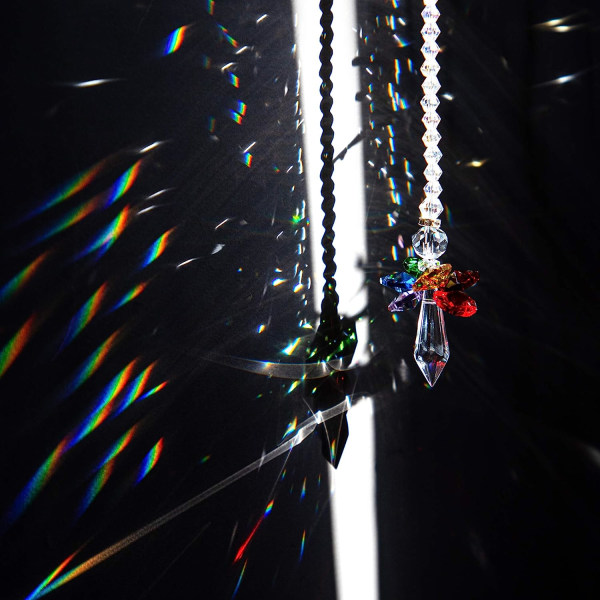 Rainbow Guardian Angel Crystal Suncatcher som hjem/bil dekoration