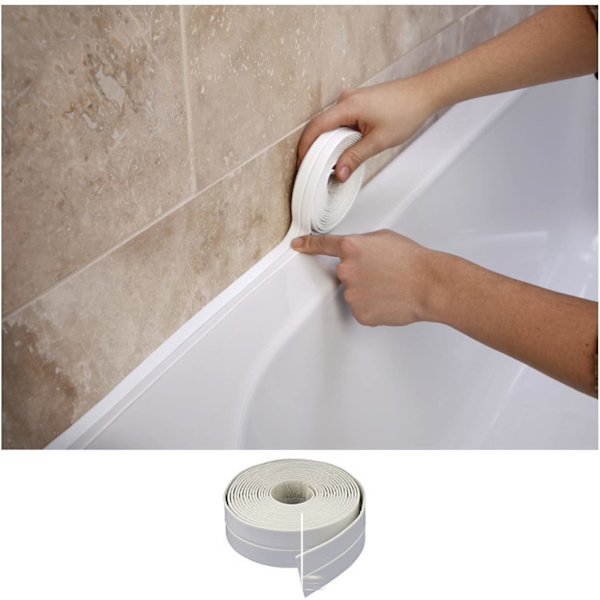 Tätningslist för badkar och vägg 38 mm x 3,2 m