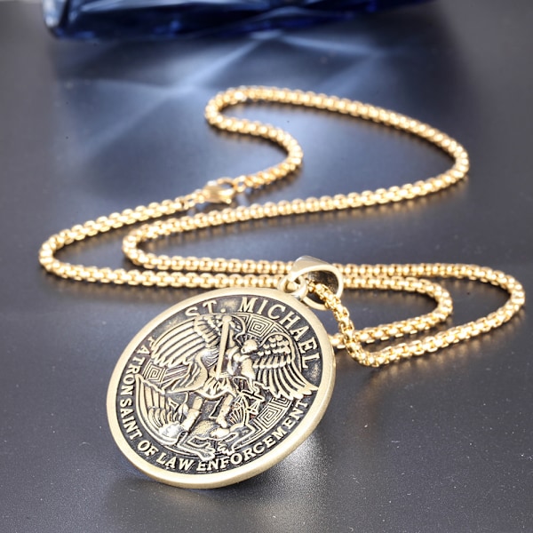 St. Michael Ärkeängeln Titanstål Halsband