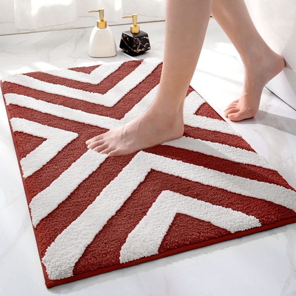 Non-Slip Bath Mat, Soft Microfiber Shower Mat, Water Absorbent,