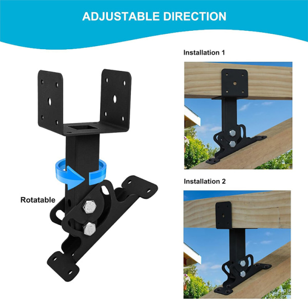 Heavy Duty Tagmontering Beslag, Justerbar Sadel, Pergola Støtte