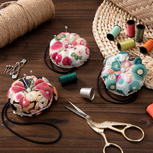 Nåldynor handledsnåldynor sy nåldyna blomma mönster för sömnad broderi 3 stycken