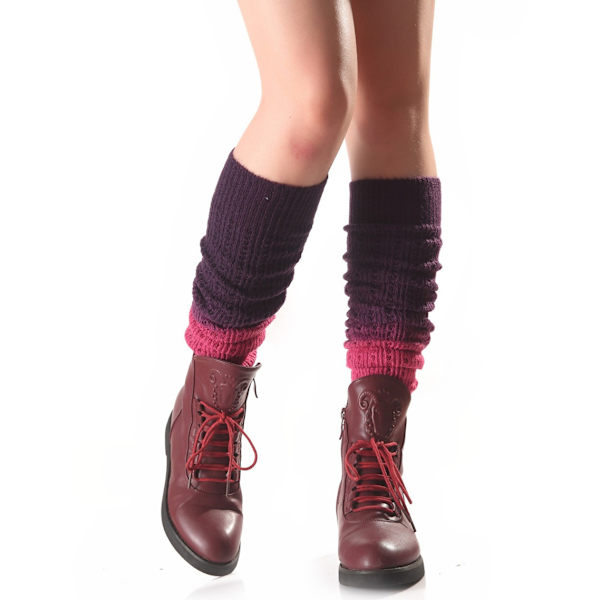 Kvinners Juniors Neon Ribbet Leg Warmers for 80's Eighties Party S