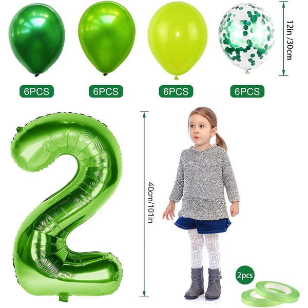 4 års fødselsdag Dino Balloner, 100 cm Kæmpe nummerballon 4, Bi