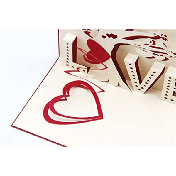 Valentine's Day-kort, Valentine's bursdagskort, 3D pop-up-kort
