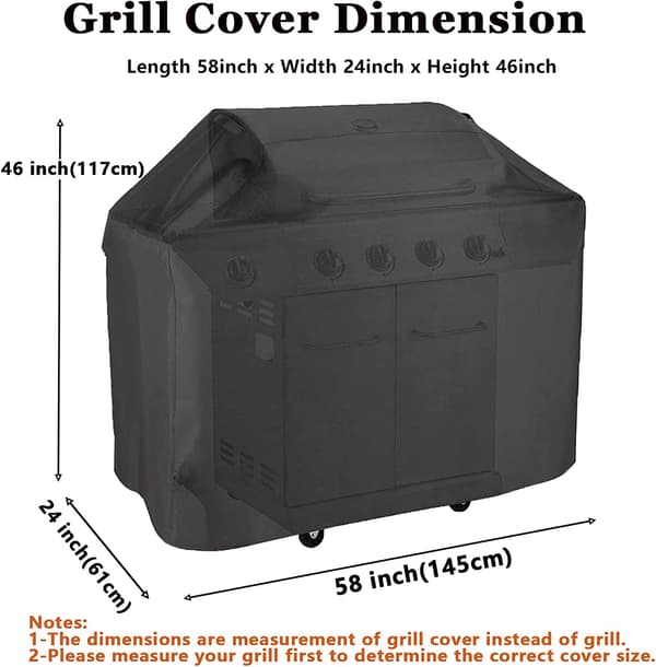 Grillskydd, BBQ-skydd 147*61*122cm, Vattentätt BBQ-grillskydd, U