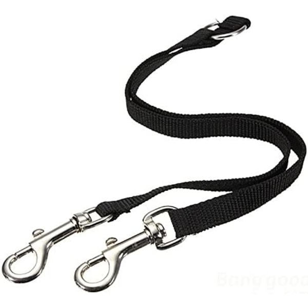Flokefri hundekobbelkobling, dobbel justerbar splitter for to hunder