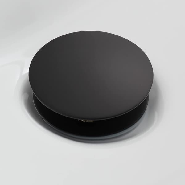 Pop-up vaskeproptræk uden overløb, messing vaskeproptræk, pop-up afløbspropper, sort (Black)