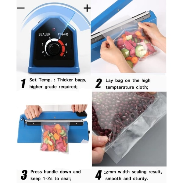 Pulse varmeforseglingsmaskin Polyetylenpose varmeforsegling mac