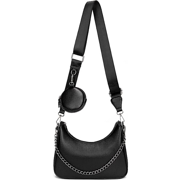 Naisten pieni crossbody-laukku, monitoiminen pehmeä olkalaukku,