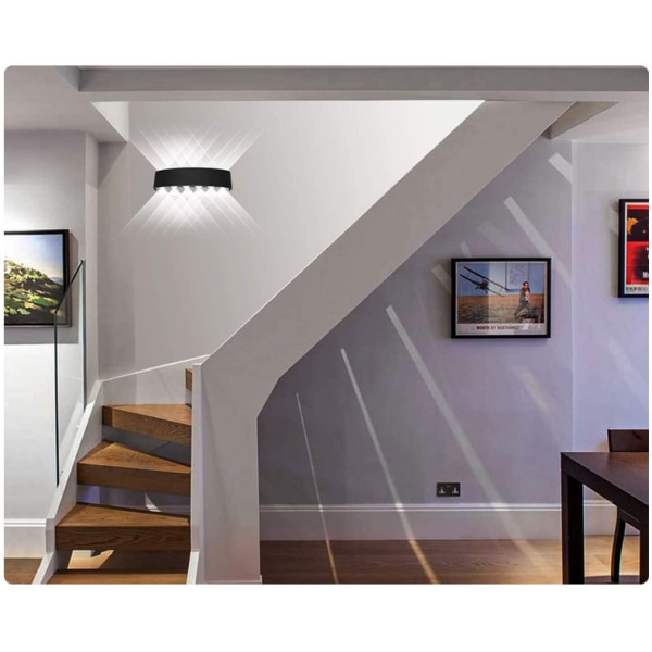 2 stk. Moderne Udendørs Vandtætte Væglampe, 8 LED til Hoteller Soveværelse
