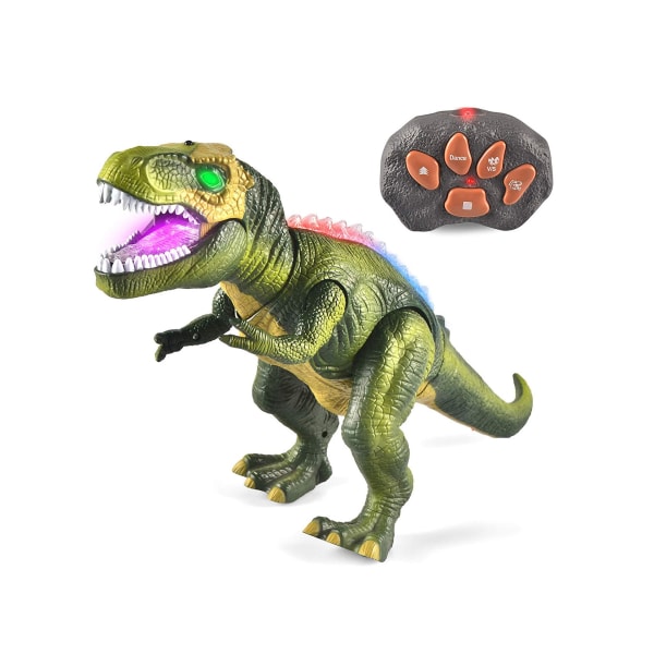 LED-lys Fjernbetjening Dinosaurer går og brøler Realistisk T-Rex