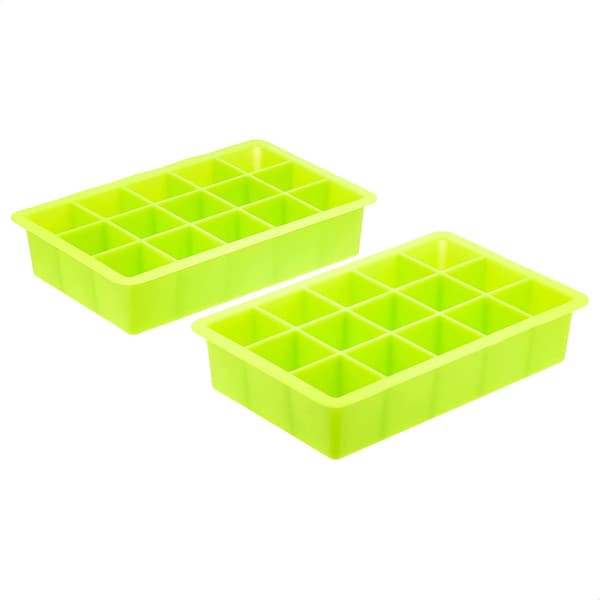 2 silikon isbitbrickor, 15 isbitar per bricka, set med 2, 18,5