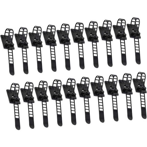 Kabelbånd - 91 x 18 mm kabelholder - Buntebånd svart - 20 stk. kabelbånd