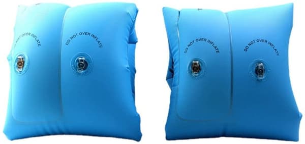 Uppblåsbara simarmband, 2-PACK, flytande rullärmar för barn