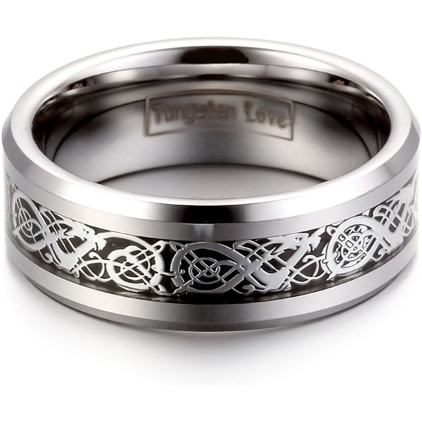 Herrring Smycken Anniversary Bröllop Tungsten Steel Fancy Ring