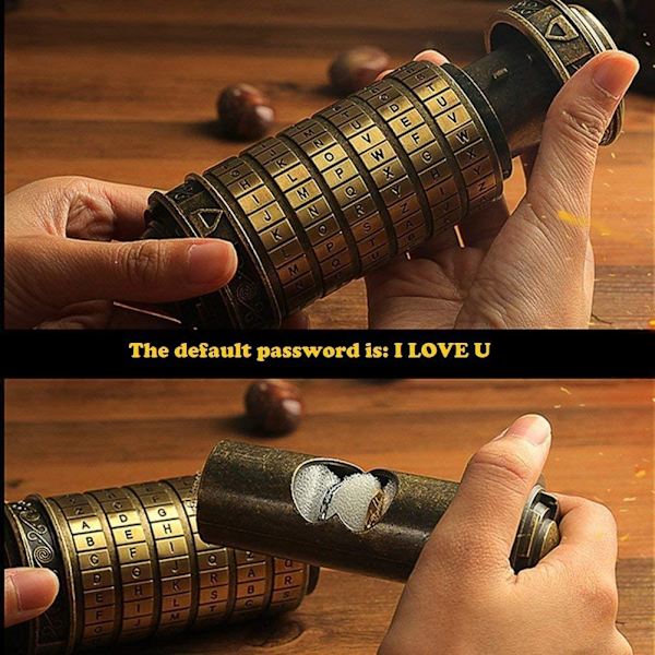 Cryptex Da Vinci Code Mini Cryptex Lås Pusselboxar med Hidd