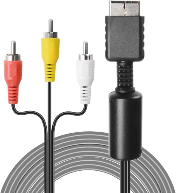 RCA Audio Video Kabel Spilkonsoll Tilbehør AV Kabel til PS1 PS