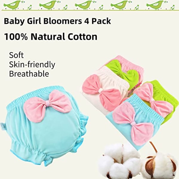Bow Knot Diaper Cover - Baby Bloomers, Toddler Girls Diaper Cove