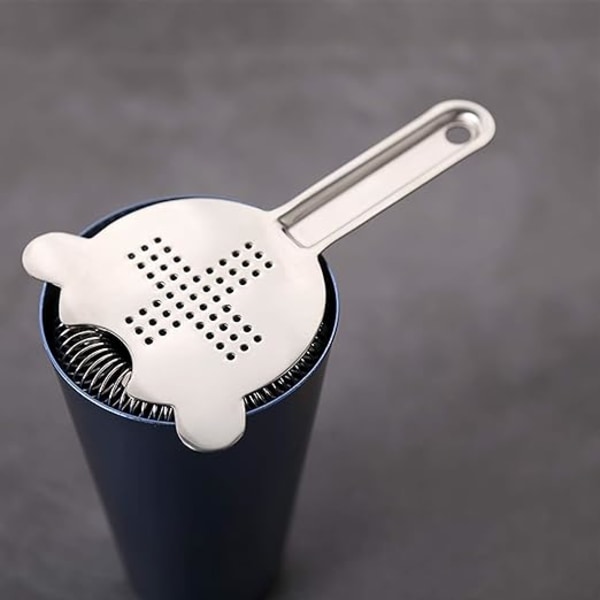 Rustfrit Bar Strainer Rustfrit Cocktail Strainer i Rustfrit Stål 10x