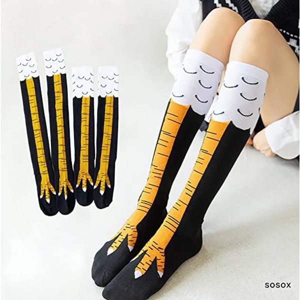 Crazy Funny Chicken Legs Feet Mid-Calf 17,7 i sokker, Funny