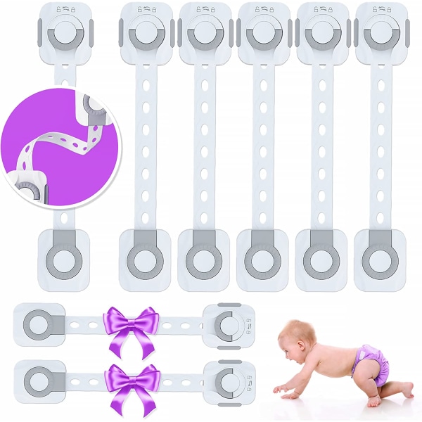 Babylåsesystem, Dørlåse, Sæt med 8 børne-/babylåse til