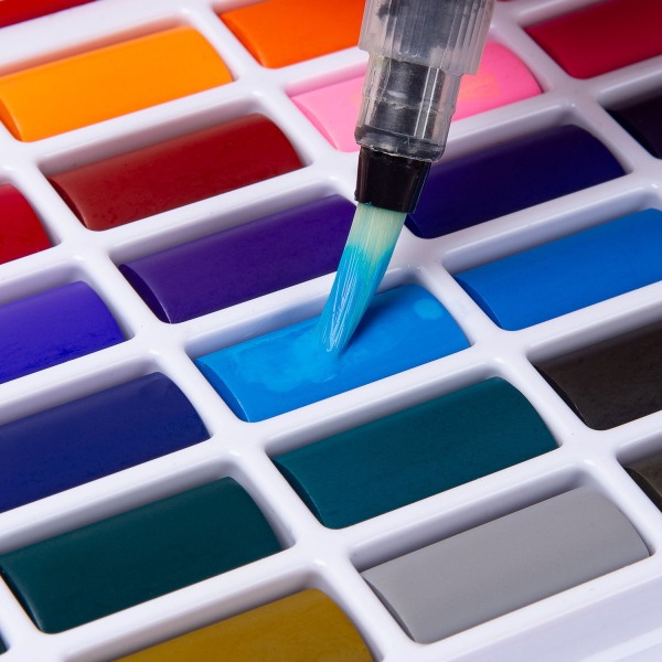 Akvarellfargesett - Akvarellboks med 18 farger for amatører