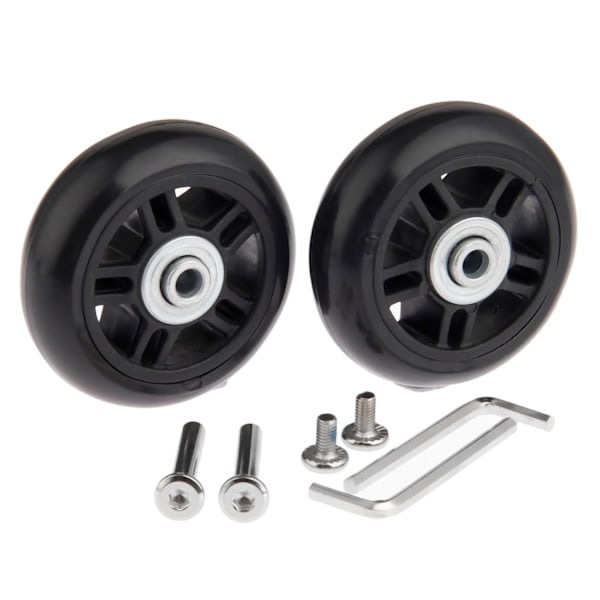 60mm x 18mm Ersättningshjul för Bagage, Gummi, Set om 2