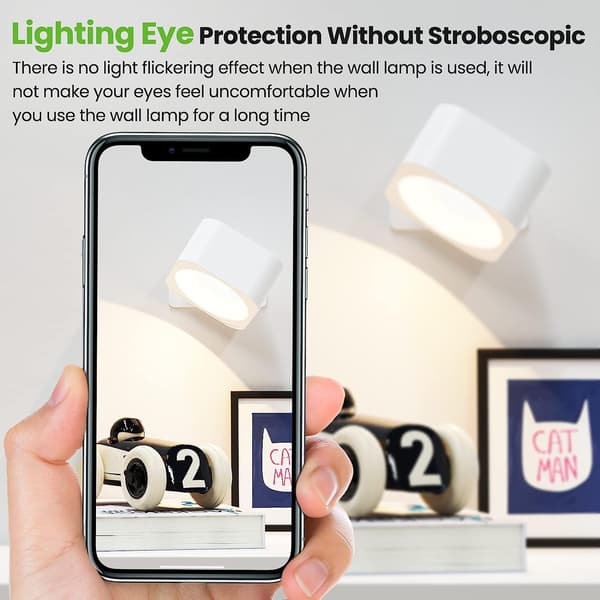Vägglampa inomhus, 3 ljusstyrkor 3 temperaturer Touch LED