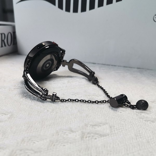 Vaihdettava (musta) Galaxy Watch 5/Watch 4 -ranneke, ruostumattomasta teräksestä valmistettu